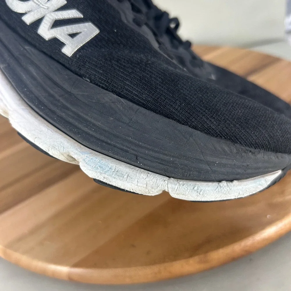 Hoka Gaviota 5 Mens Running Shoes Black White 1127929 BWHT Size 10.5 D